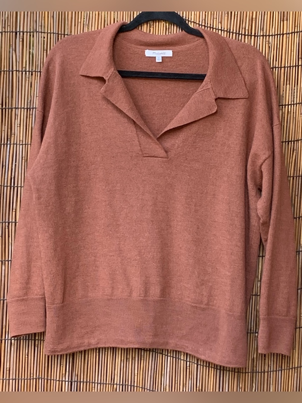 Madewell 100% Merino Wool sweater In Rust 1X